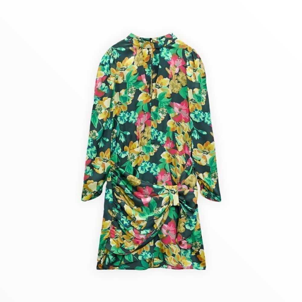 ZARA | Multicolored | FLORAL PRINT DRESS - Picture 2 of 11